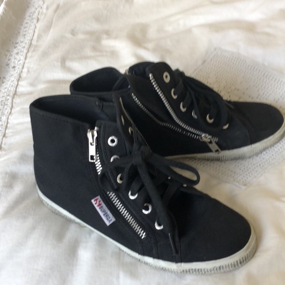 Superga High Tops Zipper Black EU37.5 - Picture 2 of 6
